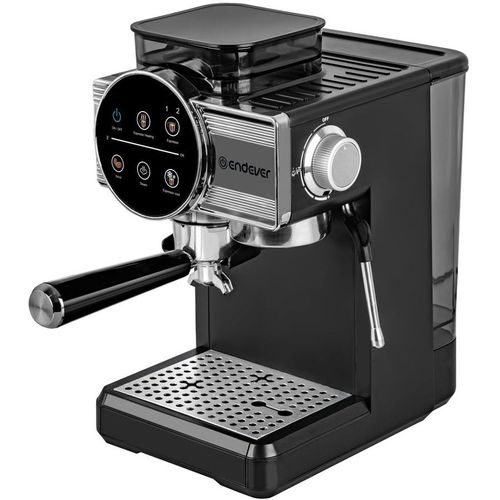 Кофеварка Endever Costa-1093, рожковая, черный /стальной