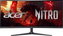 Изображение товара 34" Монитор Acer Nitro XZ340CURW0bmiiphx,  3440x1440,  VA,  240Гц,  2хHDMI,  1хDP,  изогнутый, черный [um.cx0cd.002]