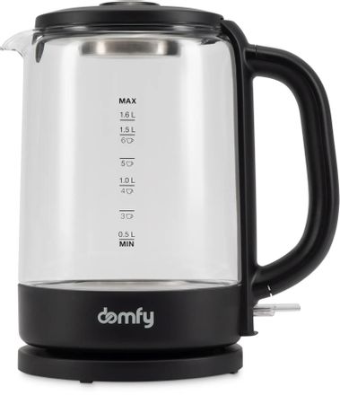 Чайник электрический DOMFY DSB-EK304, 1.7л, стекло/пластик