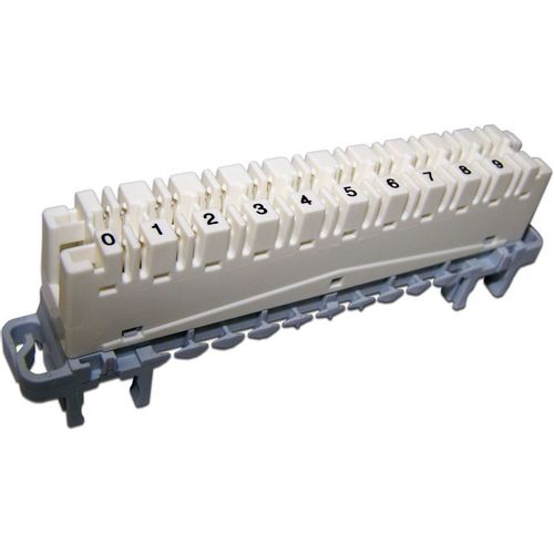 Плинт Lanmaster (TWT-LSA10P-DIS-5E) 10 пар LSA-PROFIL размык. ABS пластик белый