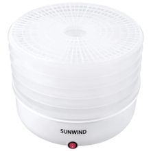 Сушилка для овощей и фруктов SunWind SUN-FD-1, белый, 5 поддонов ...