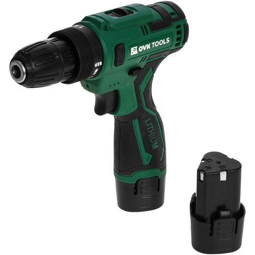 Дрель-шуруповерт OVK TOOLS OTCS3AA-12V-1.5A, 1.5Ач, с двумя аккумуляторами