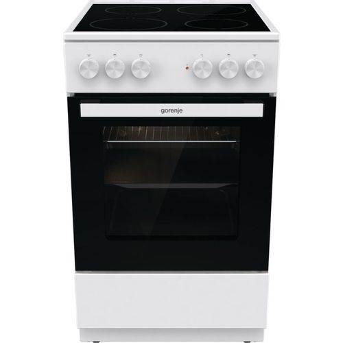 Электрическая плита Gorenje GEC5A12WG-B, стеклокерамика, без крышки, белый