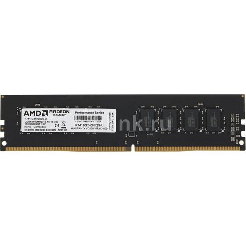Оперативная память AMD Radeon R7 Performance Series R7416G2400U2S-U DDR4 — 1x 16ГБ 2400МГц, DIMM, Ret