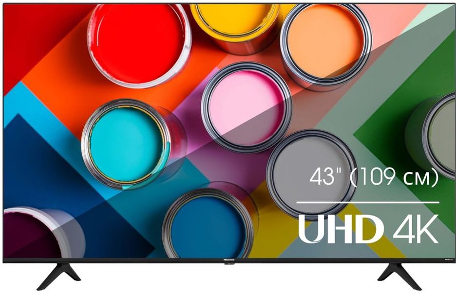 43" Телевизор Hisense 43A6BG, 4K Ultra HD, черный, СМАРТ ТВ, Vidaa