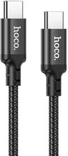Изображение товара Кабель Hoco X14,  USB Type-C (m) -  USB Type-C (m),  1м,  в оплетке,  3A,  черный [type-c to type-c(52215)]