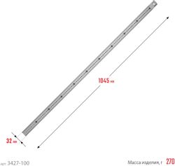 Линейка измерительная Stayer 3427-100_z02, 100см, сталь