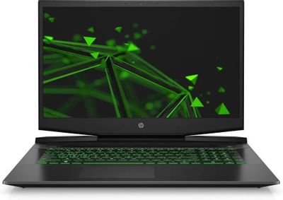 Ноутбук игровой HP Pavilion Gaming 17-cd1009ur 1A8P2EA, 17.3", Intel Core i5 10300H 2.5ГГц, 4-ядерный, 8ГБ DDR4, 256ГБ SSD,  NVIDIA GeForce  GTX 1650 - 4 ГБ, Free DOS, черный/зеленый