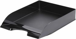 Лоток горизонтальный BRAUBERG Style 238105, для бумаг, 345x255x65, полистирол, черный