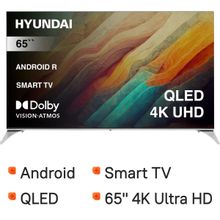 Изображение товара 65 дюймовый телевизор Hyundai H-LED65QBU7500 QLED 4K Ultra HD Android Smart TV