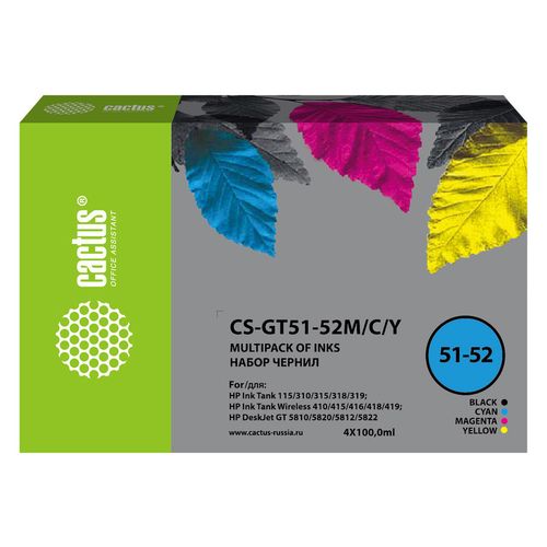 Набор чернил Cactus CS-EPT6641-4 T664, для Epson, 100мл, многоцветный CACTUS