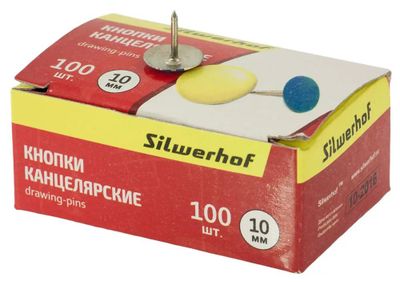 Кнопки Silwerhof 501010, 10мм, 100 шт
