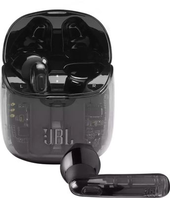 Наушники JBL Tune 225TWS Ghost Edition, Bluetooth, вкладыши, прозрачный/черный [jblt225twsghostblk]