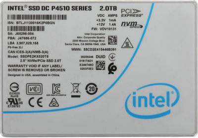SSD Intel DC P4510 SSDPE2KX020T801 2 2.5