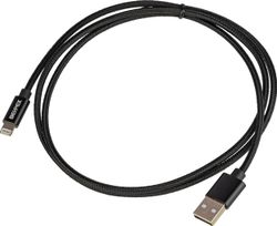 Изображение товара Кабель Lightning (m) - USB (m), 1м, 2.4A, черный Изображение товара Кабель Lightning (m) - USB (m), 1м, 2.4A, черный
