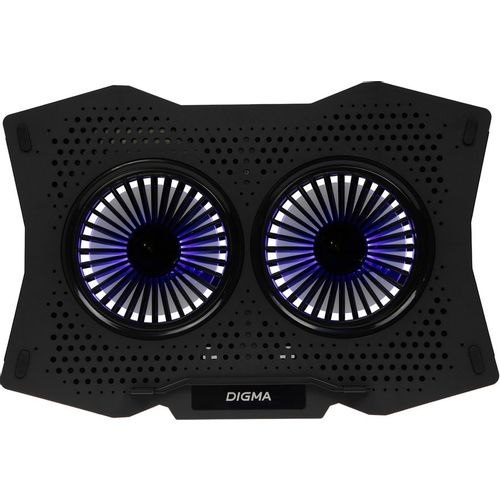 Подставка для ноутбука Digma D-NCP180-2x110, 18", 410х280х34 мм, 2хUSB, вентиляторы 2 х 110 мм, 700г, черный