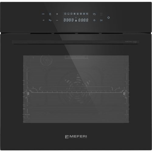 Духовой шкаф электрический MEFERI Ultra MEO6010BK, 65л, дверца с 2 стеклами, черный/нержавеющая сталь