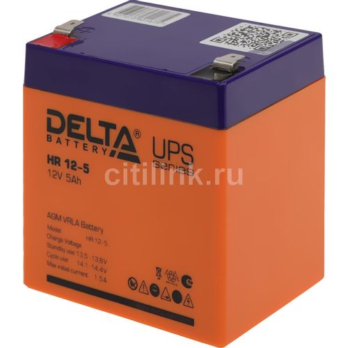 Аккумуляторная батарея Delta HR 12-5 для ИБП, 12В, 5Ач
