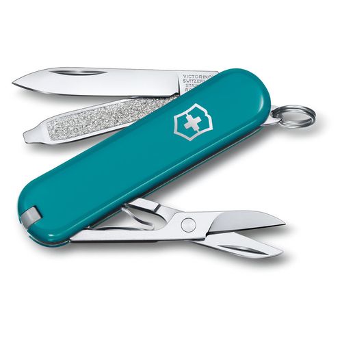 Складной нож Victorinox Classic SD Mountain Lake, функций: 7, 58мм, коробка подарочная [0.6223.23g]