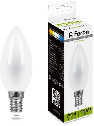 Упаковка ламп LED FERON E14,  свеча, 11Вт, LB-713, 10 шт. [38007-10]
