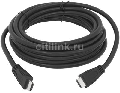 Кабель видео Bandridge VVL1005, HDMI (m) - HDMI (m) , 5м, черный(плохая ...