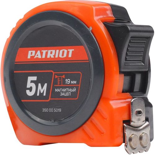 Рулетка строительная Patriot MTP 5 19, 5м x19мм, с магнитным зацепом [350005019]