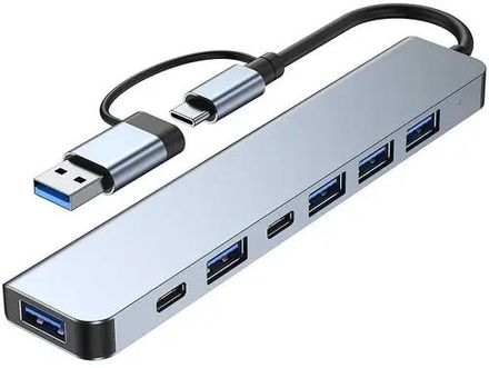 Хаб (разветвитель) PALMEXX PX/HUB-080, серый