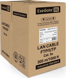 Кабель EXEGATE UTP4-C5e-CCA-S24-IN-LSZH-OR-305 UTP UTP, кат.5E, 305м, оранжевый