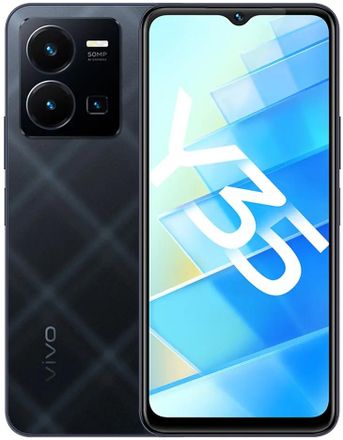 Смартфон vivo Y35 4/64Gb,  черный агат