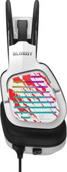 Гарнитура игровая A4TECH Bloody G565, проводные, белый / рисунок