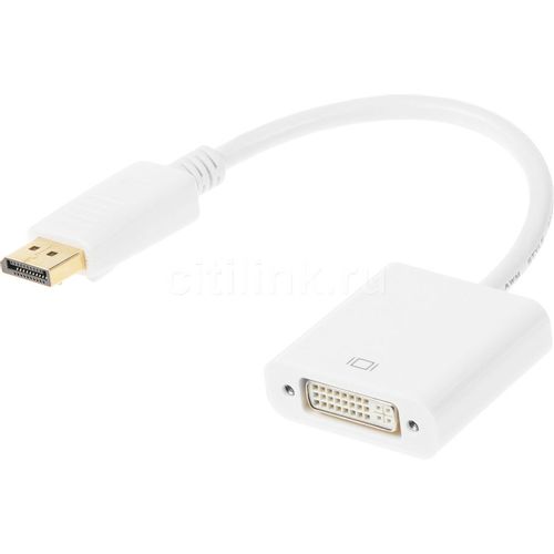 Переходник Display Port DisplayPort (m) — DVI (f), белый