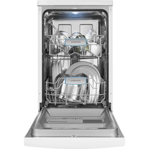 Посудомоечная машина MEFERI Light MDW4562WH FS, узкая, напольная, 45см, загрузка 9 комплектов, белая [mdw4562wh fs light]