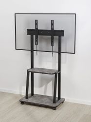 Стойка для телевизора Holder PR-108, 32-65", напольный, мобильный, черный/керамика