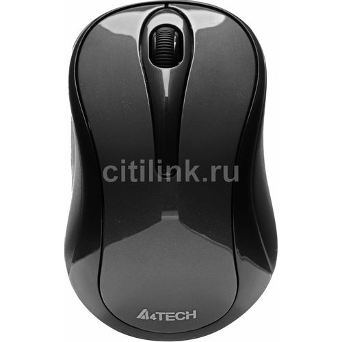 Мышь беспроводная A4TECH G3-280N, радио, оптическая, USB, 1200dpi, серый