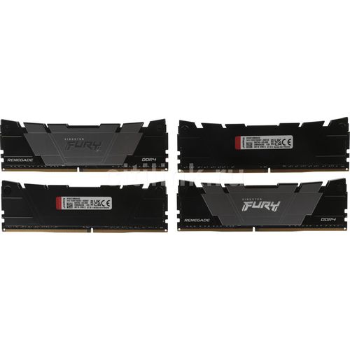 Оперативная память Kingston Fury Renegade Black KF432C16RB2K4/32 DDR4 - 4x 8ГБ 3200МГц, DIMM, Ret