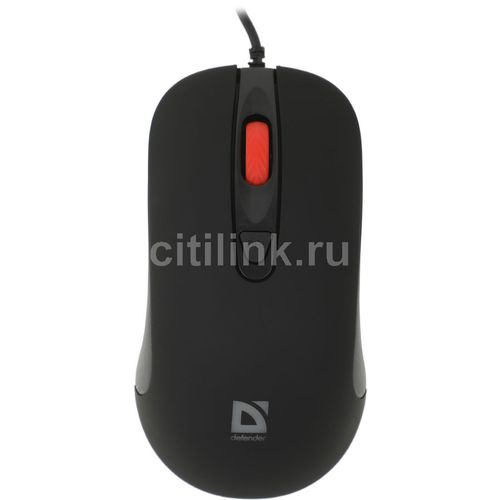 Мышь проводная Defender Ultra Classic MB-280, игровая, оптическая, USB, 1600dpi, черный [52281]