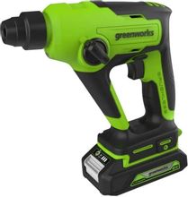 Изображение товара Перфоратор GREENWORKS GD24SDS1K2 Li-Ion 24 В аккумуляторный