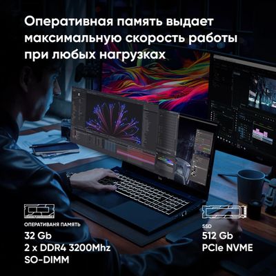 Ноутбук игровой iRU Калибр 15ALC 15.6", IPS, Intel Core i5 12500H 2 ...