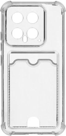 Чехол (клип-кейс) ZIBELINO Silicone Card Holder, для Xiaomi 14, прозрачный [zsch-xia-14-cam-trn]