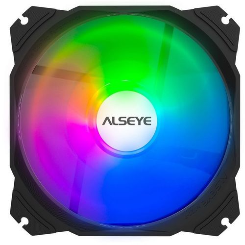 Вентилятор ALSEYE M120-PB-A 120мм, 4-pin, 1700об/мин, 20.9 - 35.8 дБ, ARGB, черный, Ret