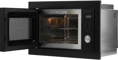 Встраиваемая микроволновая печь Hyundai HBW 2544 BG, 25л, 900Вт, черный ...