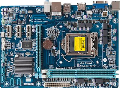 Материнская плата GIGABYTE GA-H61M-DS2H, LGA 1155, Intel H61(B3), mATX, BULK