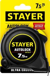 Рулетка строительная Stayer AutoLock,  7.5м x25мм