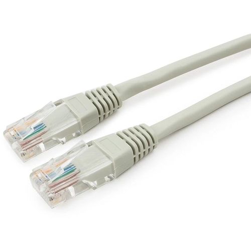 Патч-корд CABLEXPERT PP30-5M литой (molded), U/UTP, кат.5E, 5м, 4 пары, 24AWG, медь, многожильный, серый