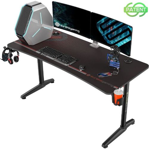 Стол игровой EUREKA ERK-GIP-P60B, ЛДСП, черный