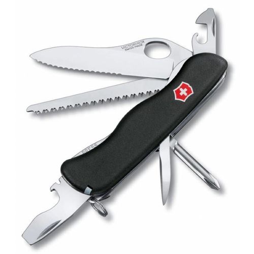 Складной нож Victorinox Trailmaster One Hand Wavy Edge, функций: 12, 111мм, черный, коробка картонная [0.8463.mw3]