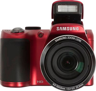 Характеристики Цифровой фотоаппарат Samsung WB100, красный (734478)  смотреть в СИТИЛИНК