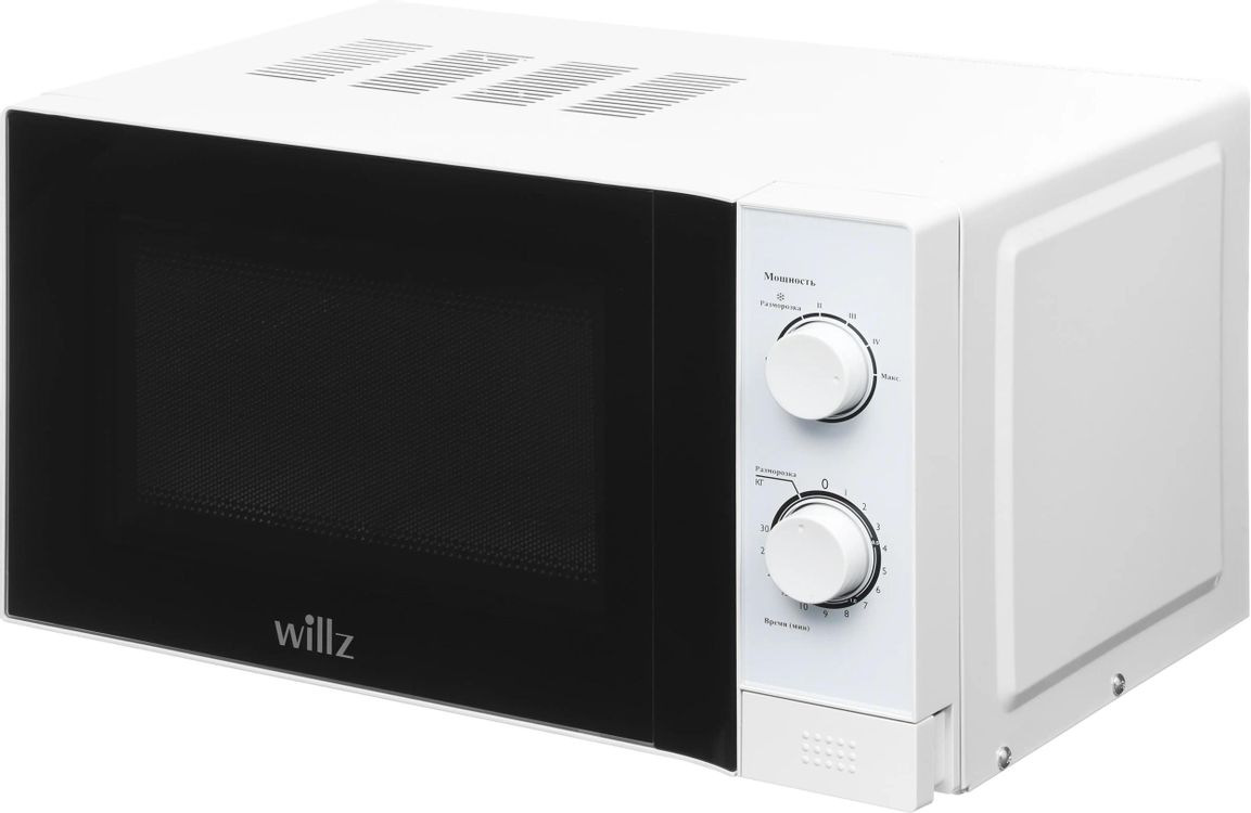 Микроволновая печь WILLZ MOS-2009MW белый, 20 л, 700 Вт, переключатели - поворотный механизм, фото3