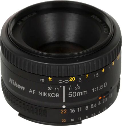 Объектив Nikon AF Nikkor 50mm f/1.8D,  Nikon F [jaa013da]