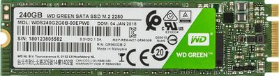 SSD накопитель WD Green WDS240G2G0B 240ГБ, M.2 2280, SATA III